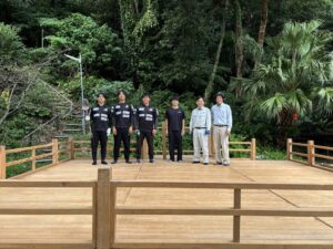 【活動報告】令和6年10月31日（木）宮崎市野島地区「野島神社の神楽の舞台づくりと神社の清掃」のお手伝い